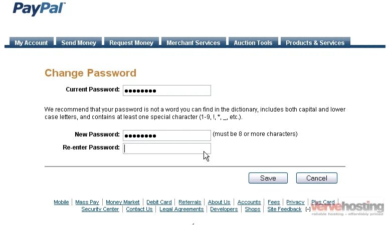 Change your password перевод