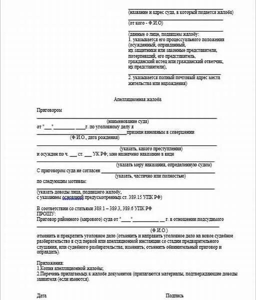 Что нужно чтобы подать апелляцию. Что нужно чтобы подать апелляцию