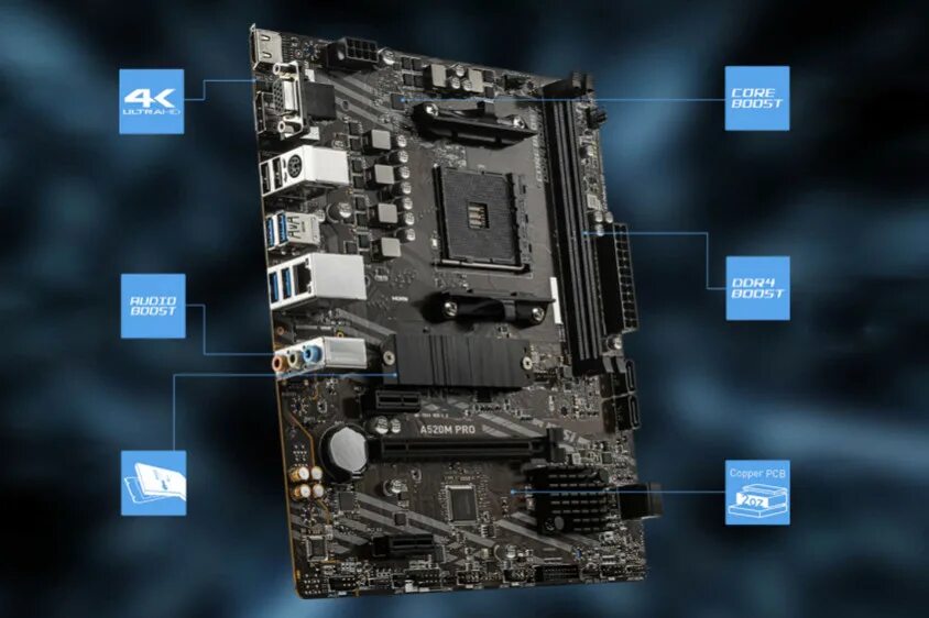 Ddr 4 pro. Msi a520m-a pro. материнская плата: на чипсете a520. amd a520 чипсет. материнская плата amd a520 msi a520m pro.