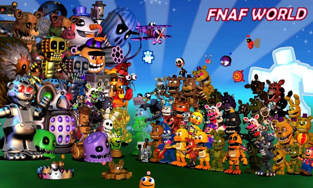 Фнаф ворлд на пк. FNAF World. FNAF World игра FNAF World. ФНАФ ворлд 2. Герои ФНАФ ворлд.