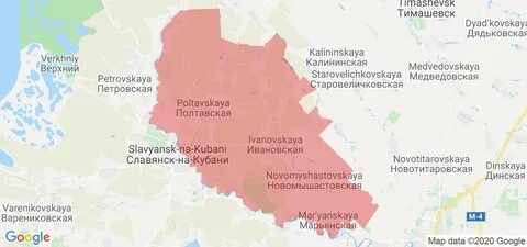 Карта ст края районами