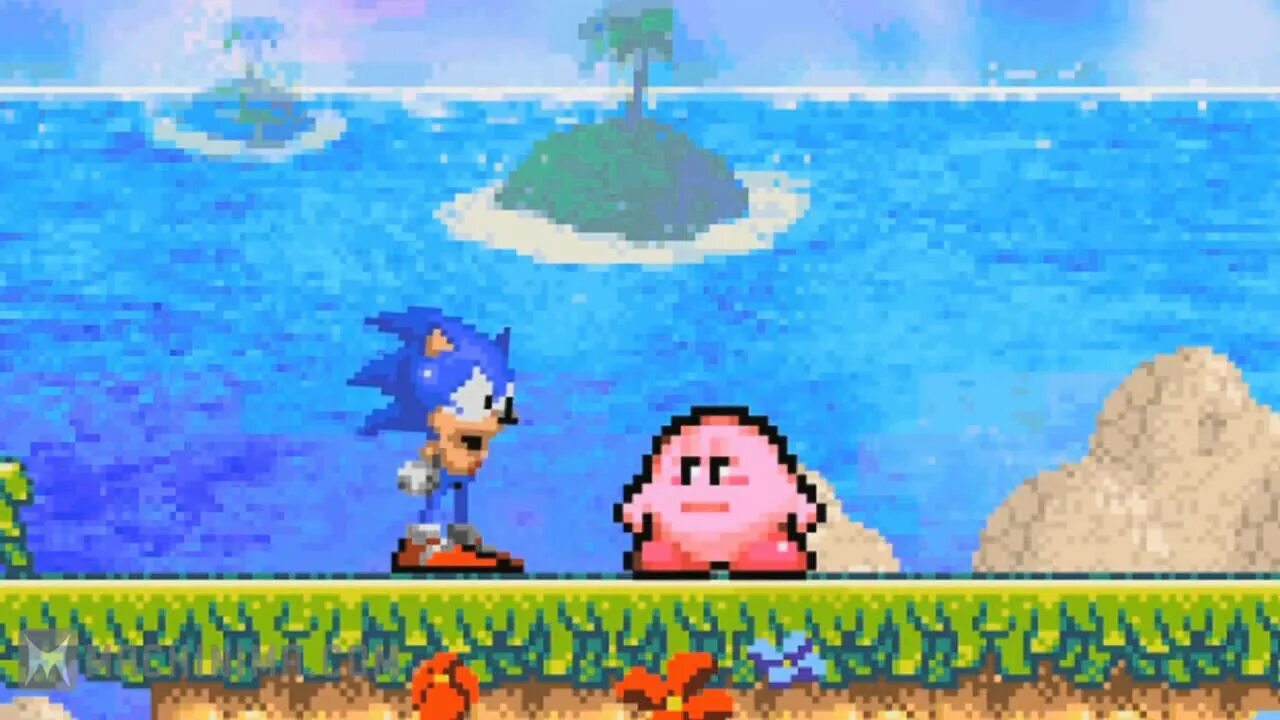 Sonic for hire. Кирби Соник. Соник напрокат. Sonic and Kirby. Кирби gif.