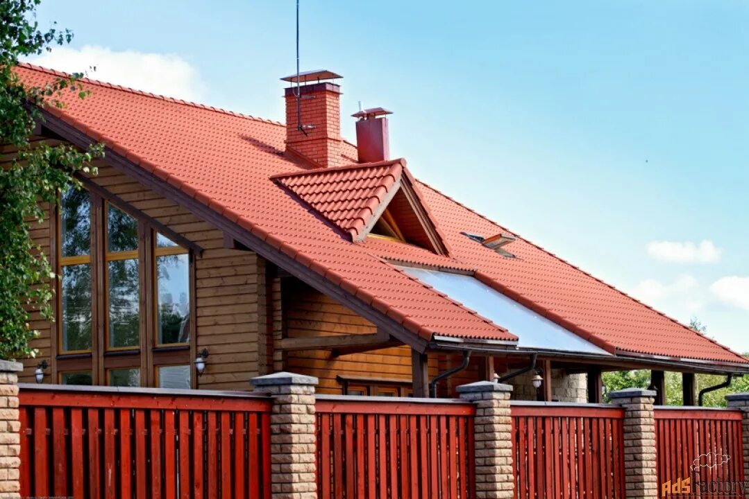 Черепица пермь. Кровля рал 3009. крыша ral 3009. ral 3009 металлочерепица. цементно-песчаная черепица.