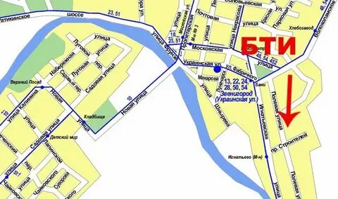 Звенигородская на карте