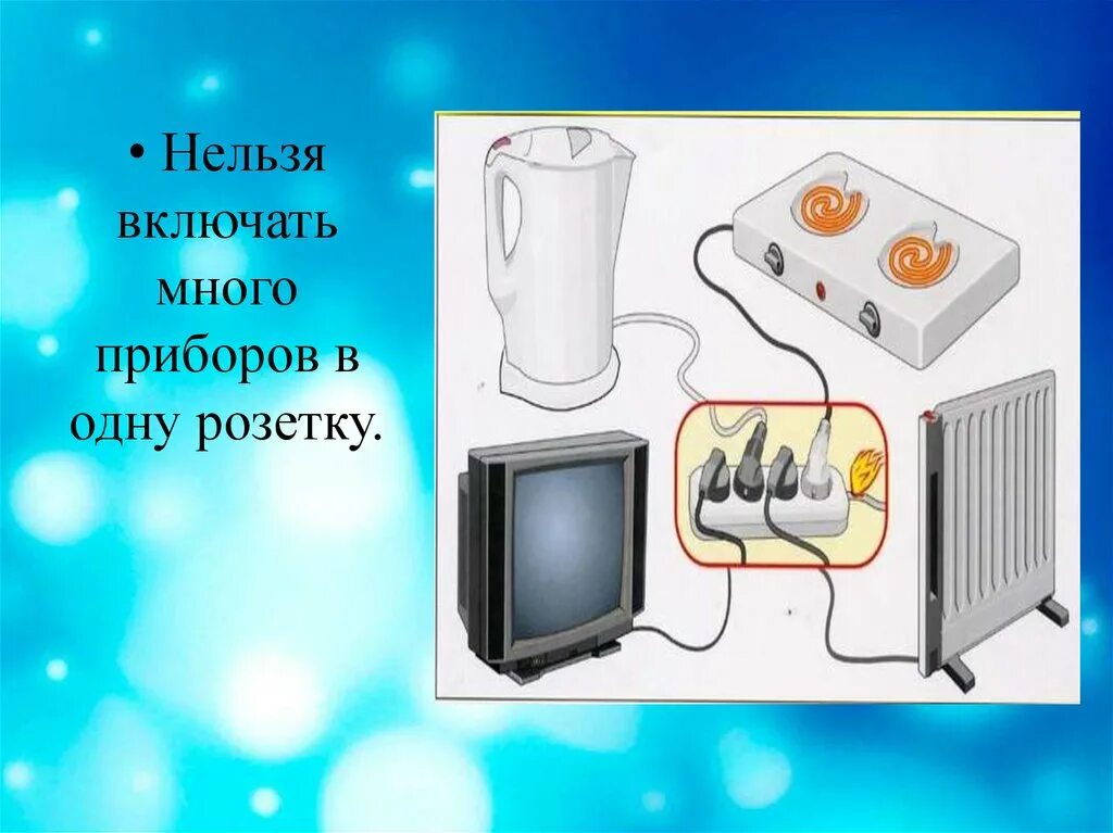 Приборы включенные в одну розетку. Много приборов в одну розетку. Прибор включенный в розетку. Электробытовые приборы в розетке. Почему в инструкции запрещается использовать один удлинитель