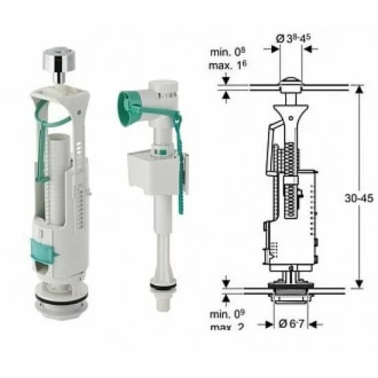 Сливная арматура санита. Арматура для унитаза санита люкс geberit. 21. 1. Арматура геберит на санита люкс.