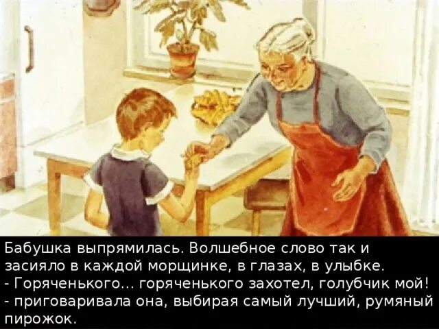 Бабушке слово не давали. Иллюстрации к рассказу Осеевой бабка. Волшебные слова. Осеева волшебное слово бабушка.