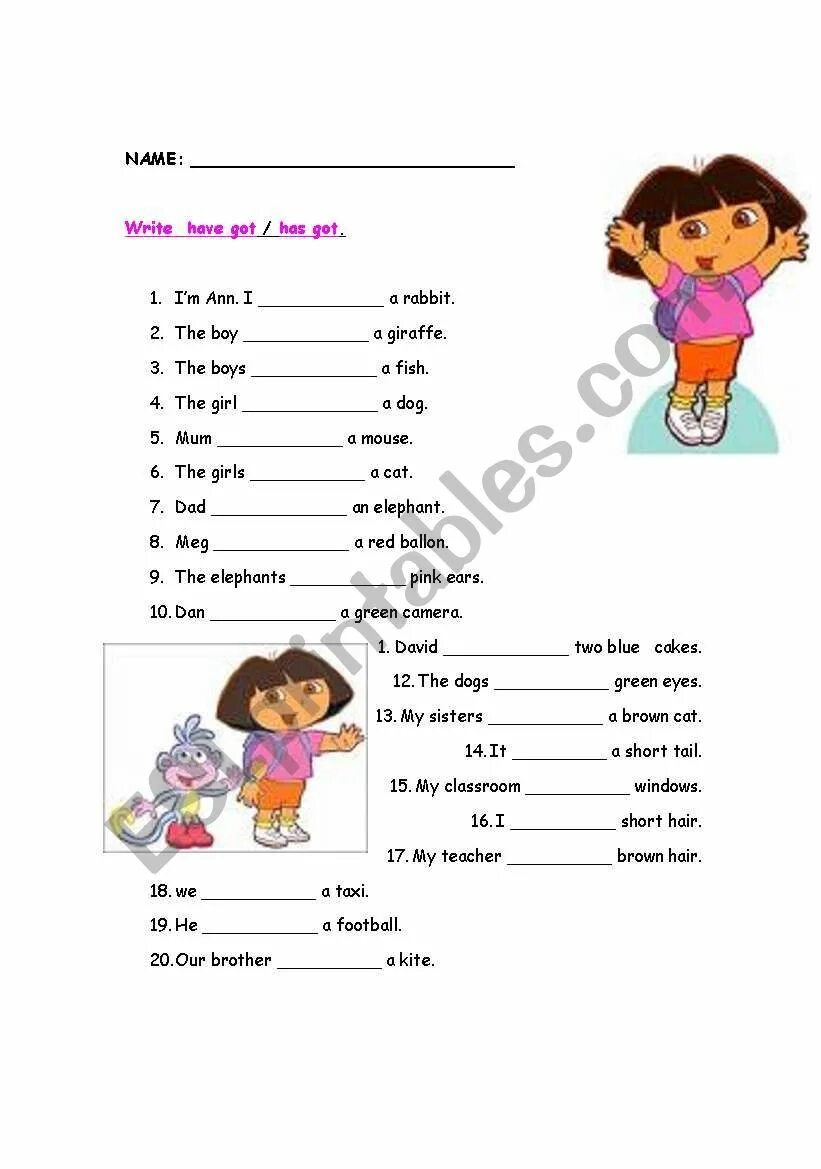 Have got в английском языке 2 класс упражнения. Have got has got упражнения 2 класс Worksheets. Задания на have got has got 3 класс Worksheets. Have has задания для детей. Упражнения на глагол to have