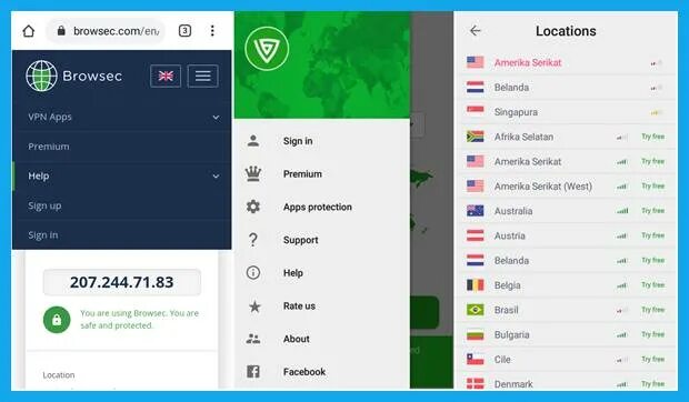 Browsec android. Browsec.