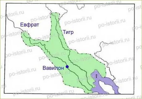 Река тигр на контурной карте