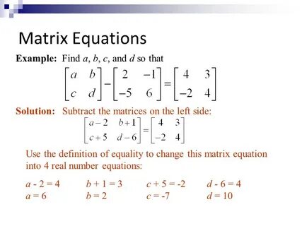 Matrix variable