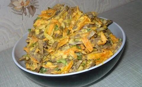 Салат говядина жареная морковь