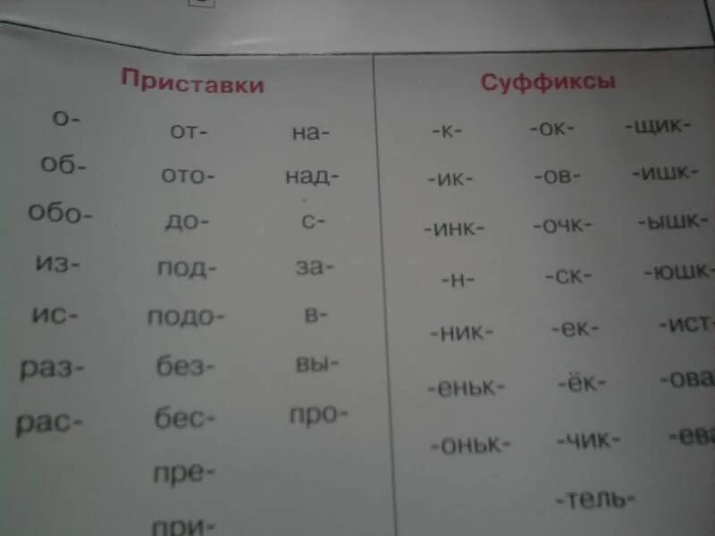 Бывает 2 суффикса