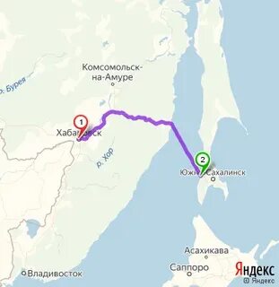 Расстояние между комсомольском на амуре