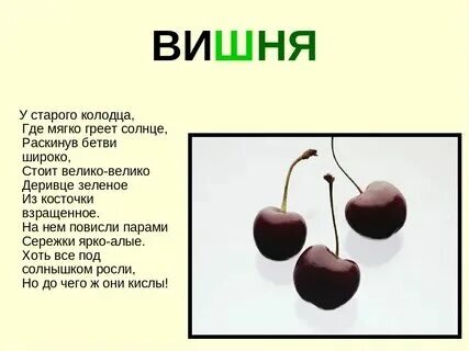 Формы образования слова вишня