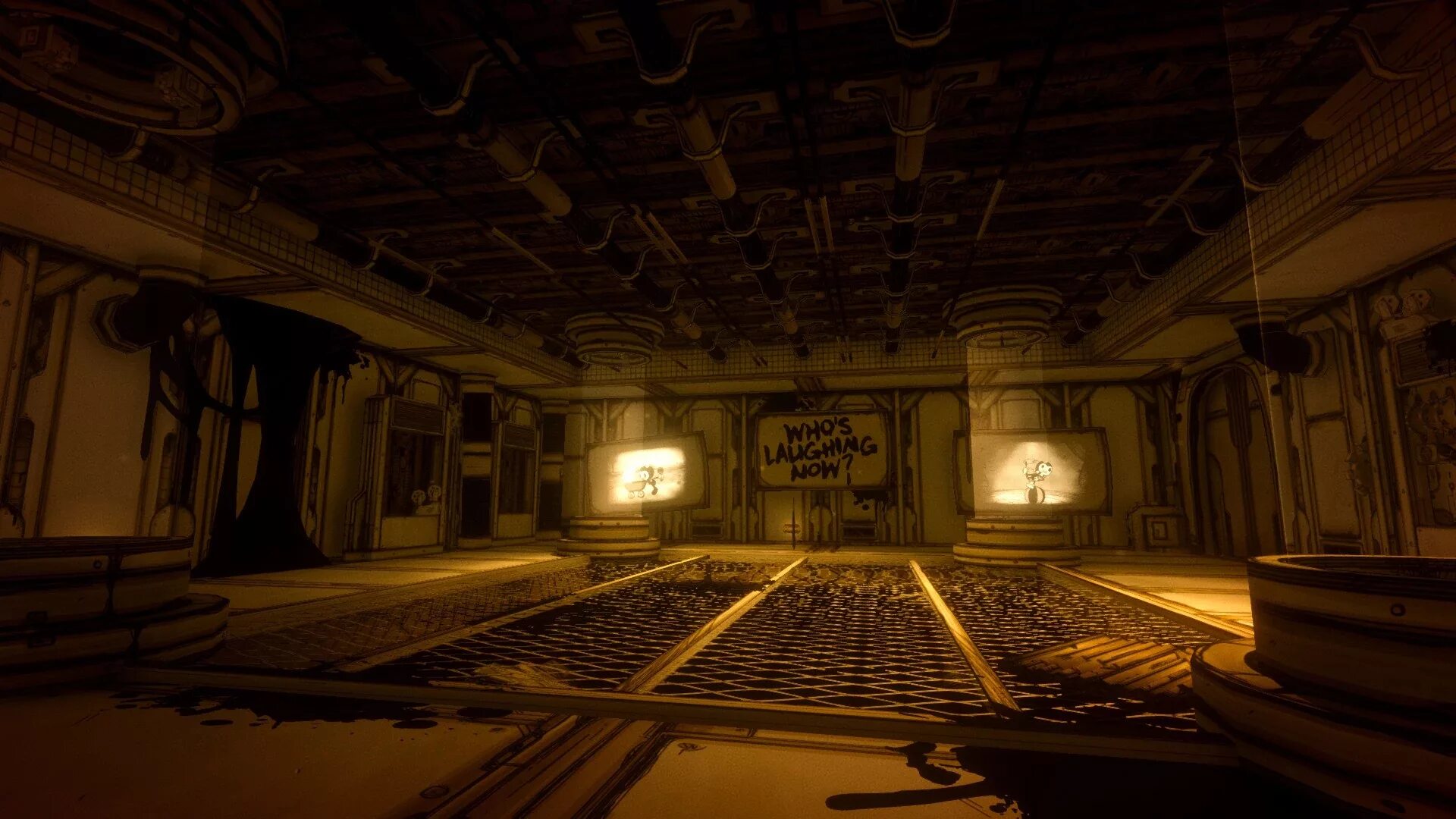 Бенди 5 глава. Как выглядит 5 глава. Бенди и чернильная машина локации. Алиса из игры бенди. Бенди чернильный зверский.