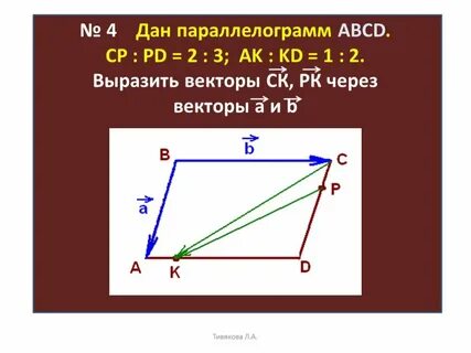Выразить вектор лежащий