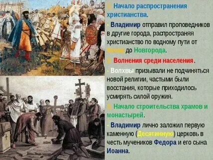 Правление владимира крещение руси тест