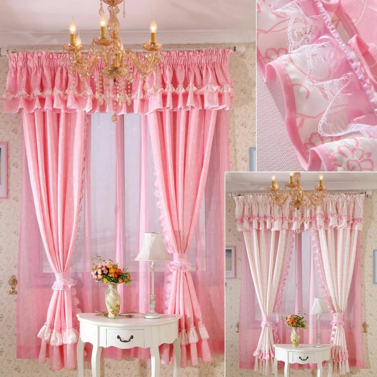 Розовые шторы. Занавески в комнату для девочки. Шторы в спальню для девочки. Шторы в розовую комнату.