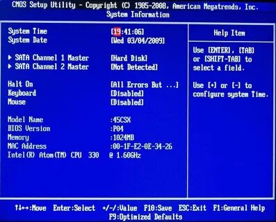 Cmos setup utility 1985