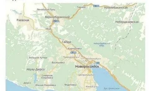 На карте новороссийск показать с городами
