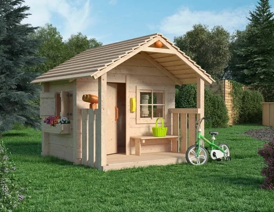 Детский домик из дерева. Игровой домик ДНД Бормио XL. Детский домик для дачи. Детские деревянные домики для дачи. Детские игровые домики из дерева.