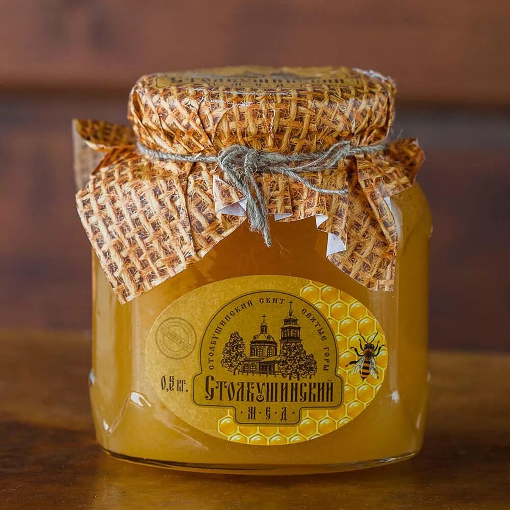 Мёд цветочный Столбушино натуральный. Мед фасованный. Монастырский мед. Псковский мед. Мед купить 5
