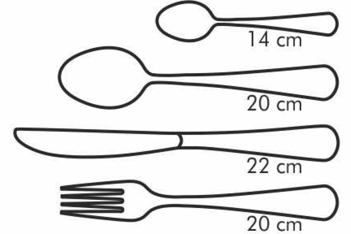 Столовая ложка за маму. Столовые приборы Tescoma. Размеры столовых приборов. Столовые приборы раскраска. Ложка раскраска для детей.