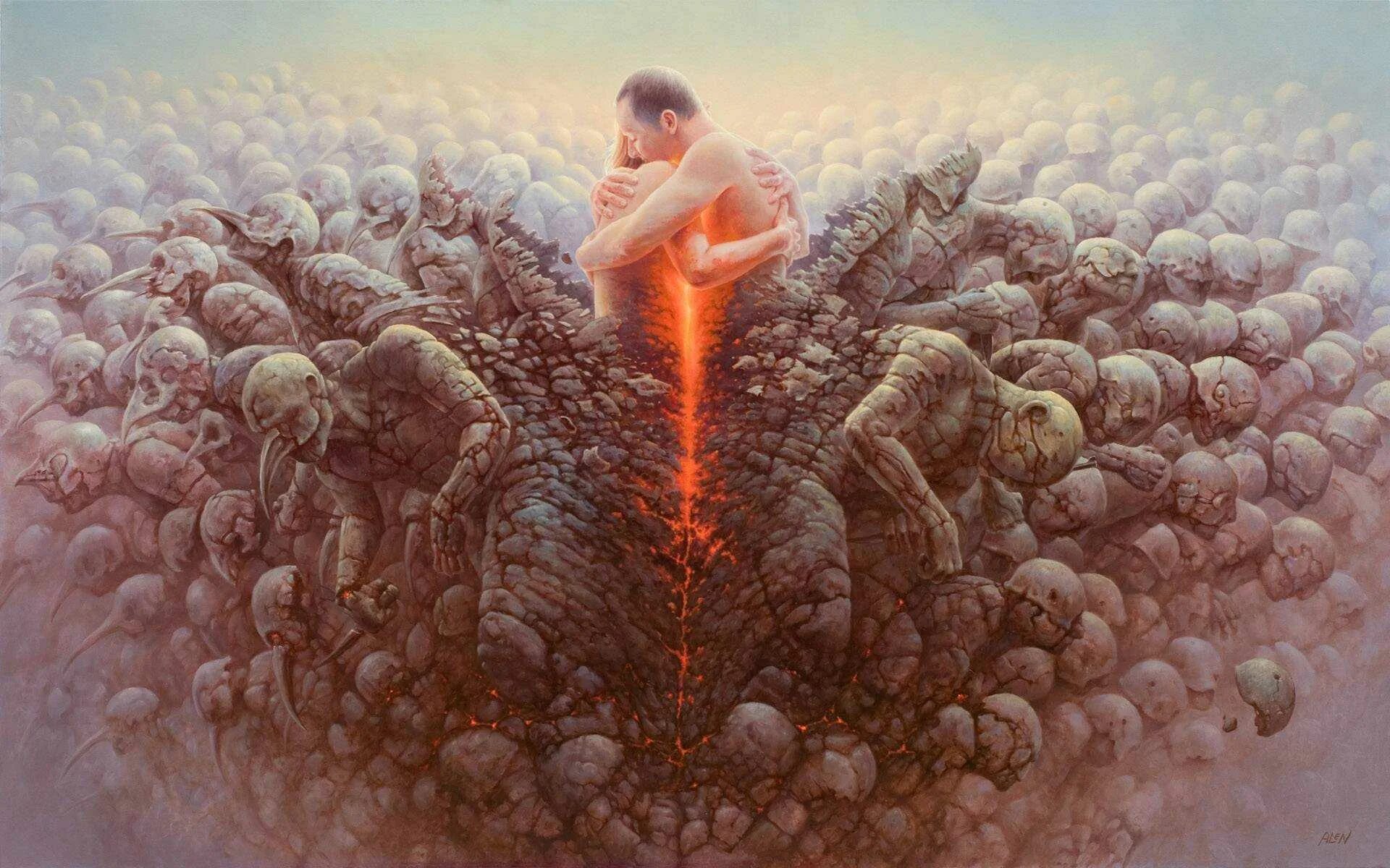 Людей стало много. Художник Tomasz Alen Kopera.