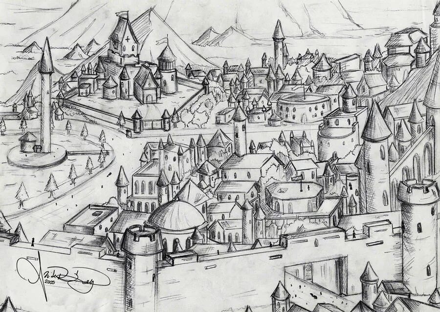 Средневековый городок план. Осада родоса 1522 миниатюры. Средневековый город раскраска. Эскиз средневекового города. Исторические город рисунок.