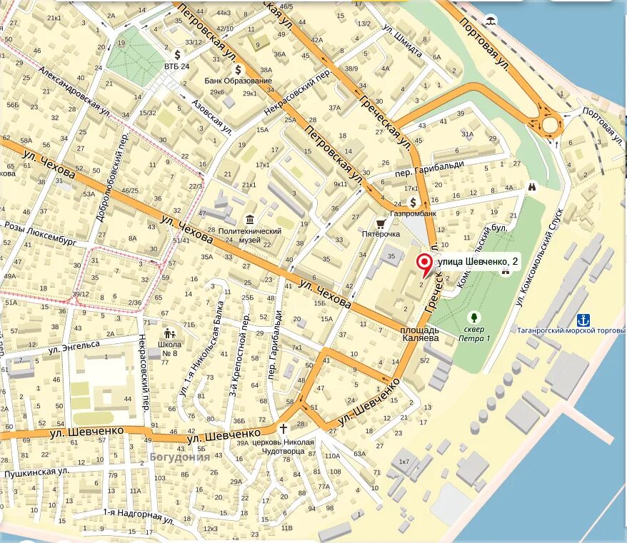 Таганрог 2 на карте. Таганрог 2 на карте