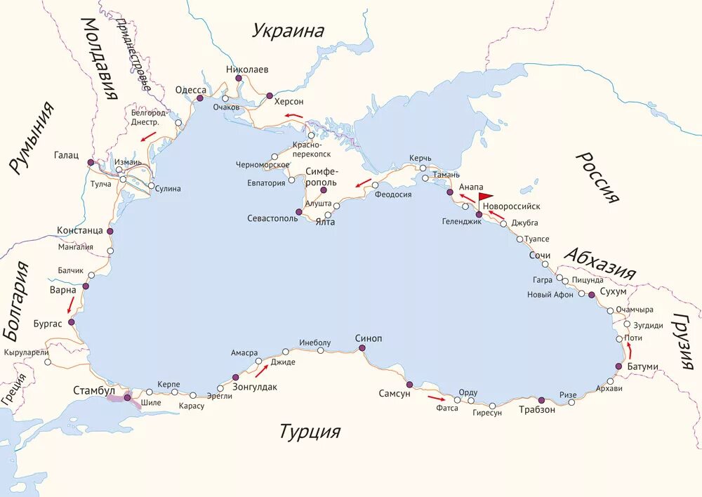 Карта Азовского и черного морей с побережьем. Азовское море и черное море на карте. Карта Черноморского побережья с прилегающими государствами. Карта Черноморского и Азовского побережья.