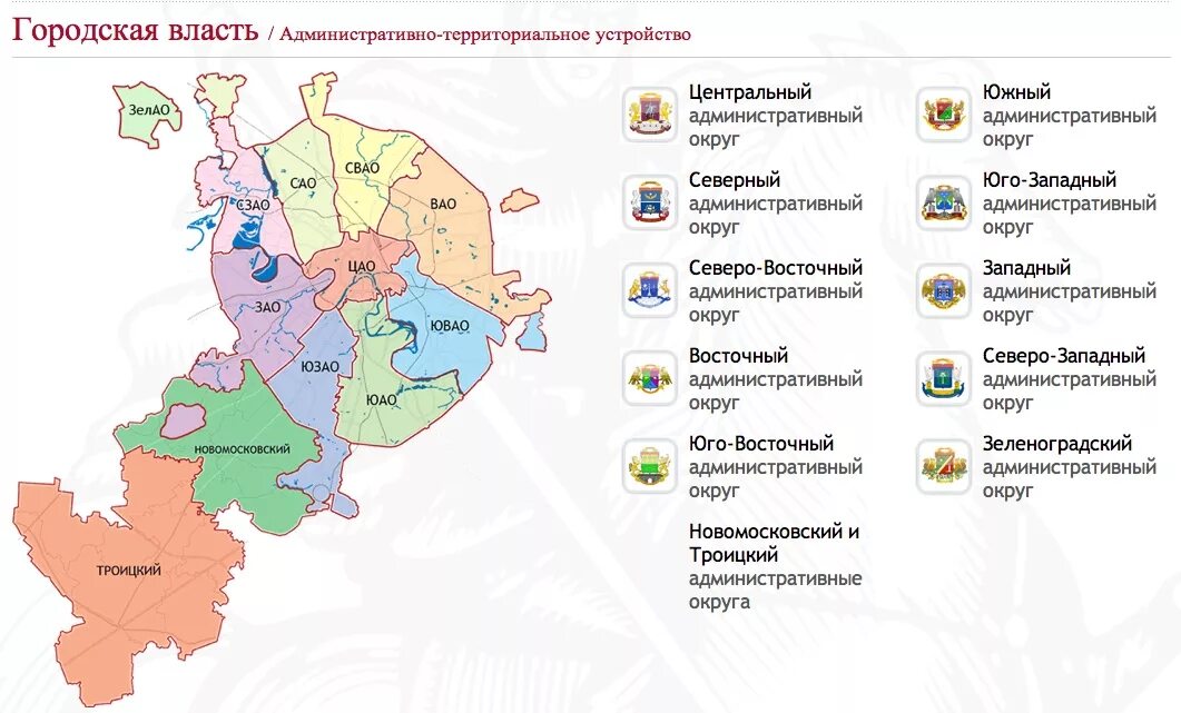 Список учреждений москвы. Карта Москвы по округам с ТИНАО. Схема территориального деления Москвы. Схема административно-территориального деления Москвы. Округ ТИНАО на карте Москвы.