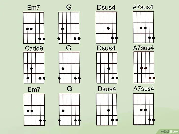 Четверо аккорды. Em9 Аккорд для гитары. Dm7sus2 укулеле. Акорд а7sus4. Sus2 Аккорд на гитаре.