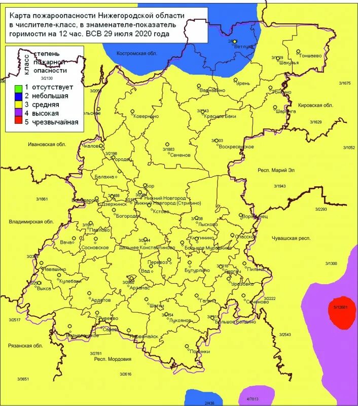 карта пожароопасности нижегородской области. карта сеченовского района. карта вознесенского района нижегородской области. карта нижегородской области. шахунья нижегородская область карта.