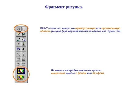 Какие есть формы выделения в paint