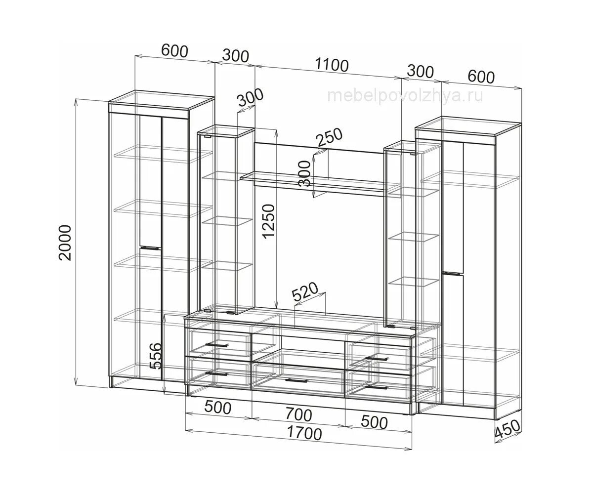 Размеры шкафов стенок. Стенка Румба 2 Размеры. Мини стенка Румба. Румба 2 стенка для гостиной. Стенка Румба чертеж.