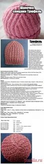 Связать шапку круговыми спицами для женщины