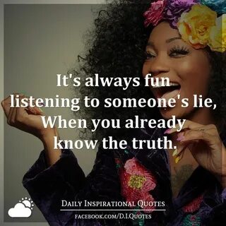 When you lie