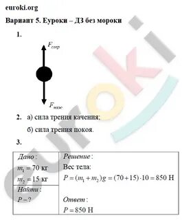 Дидактический материал по физике 7 марон