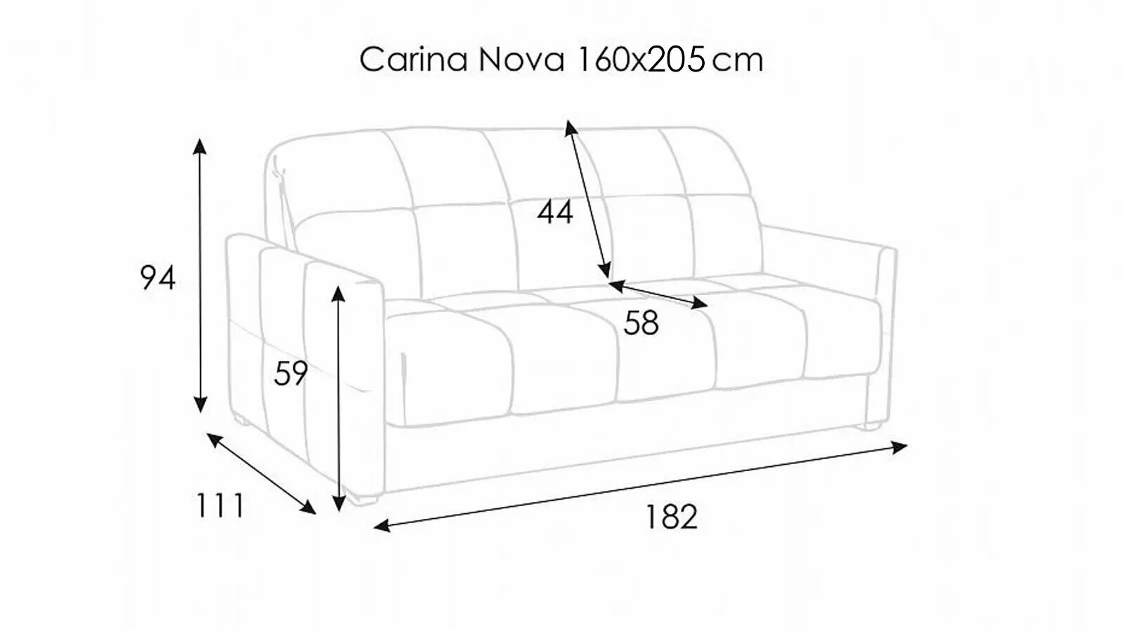 Carina nova. Аскона диван Персей 160х210.