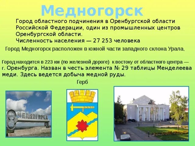 Проекты оренбуржья. Город Медногорск Оренбургской области. Медный город. Оренбургская область презентация. Медногорск достопримечательности города.