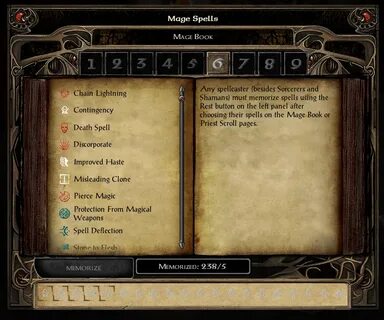 Spells known