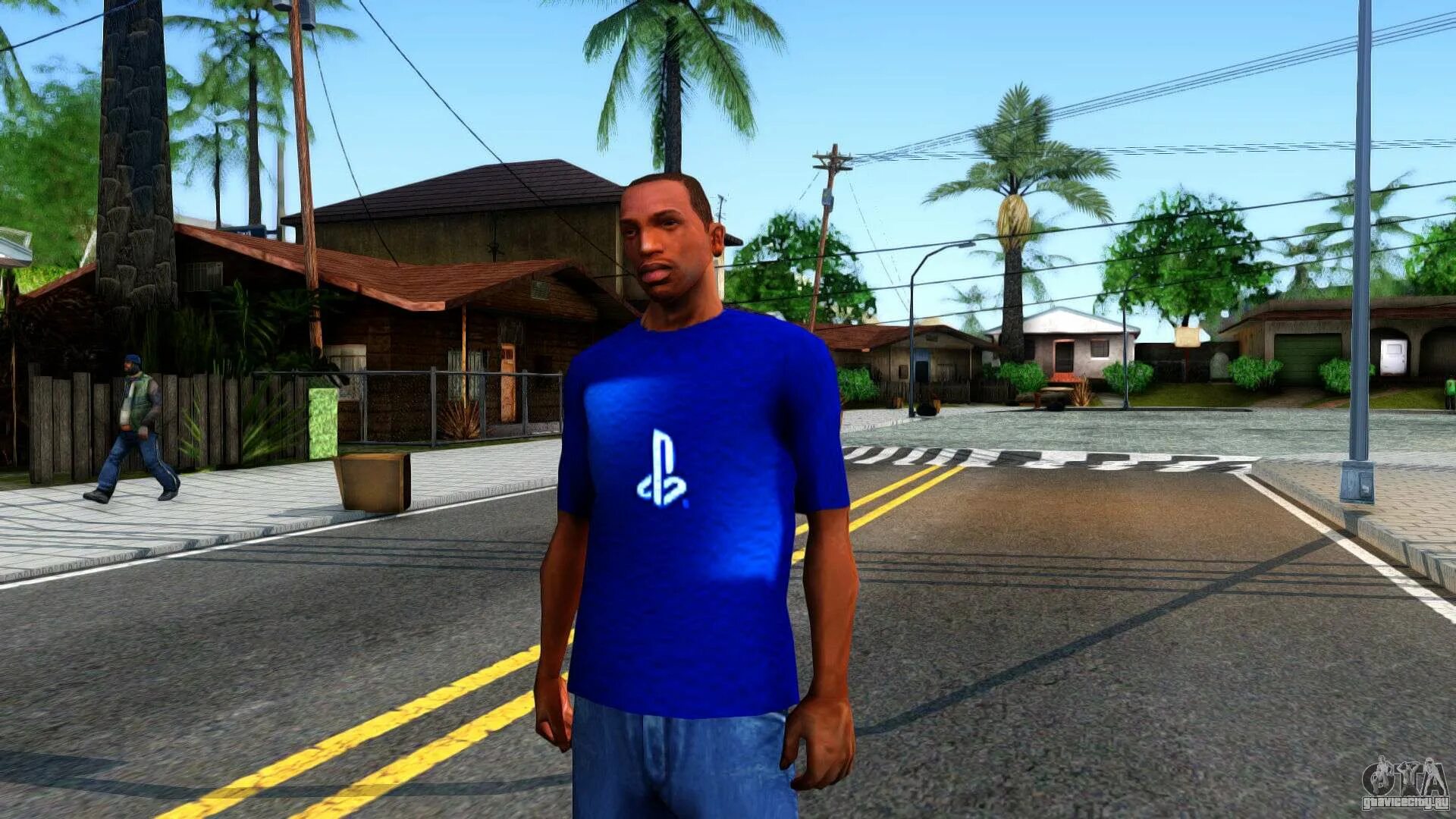 Gta san andreas на playstation. Сан-андреас ps4. ГТА Сан андреас на пс4. GTA 4 футболка мод. ГТА Сан Андрес футболка.