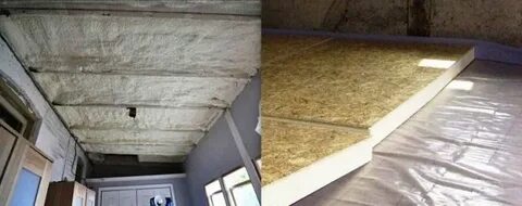 Утепление потолка изнутри помещения