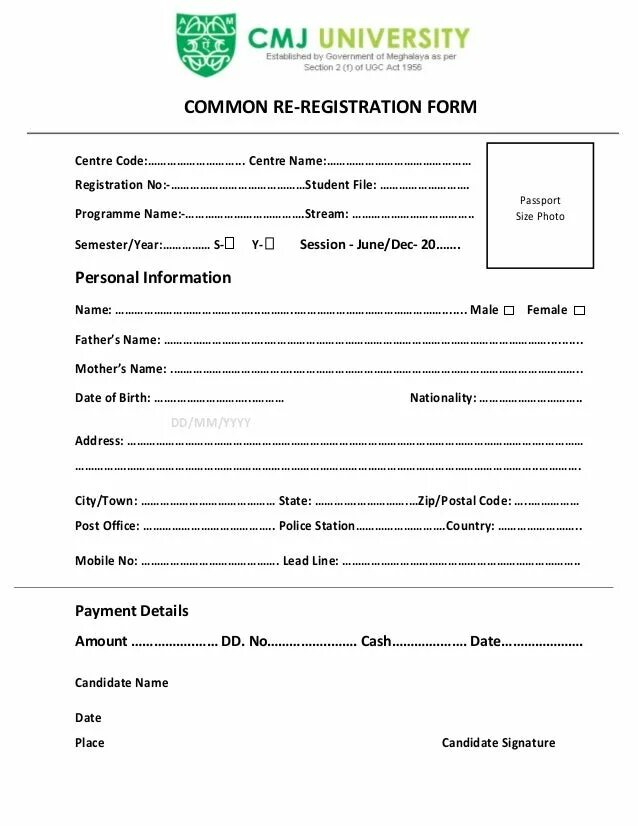 Student registration