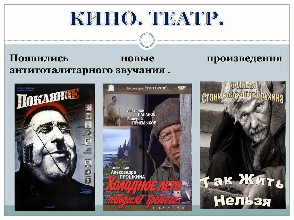 Новые произведения. Кинематограф и театр перестройки. Театр 1985-1991. 6 новых произведений