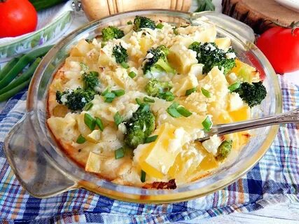 Картофель с брокколи