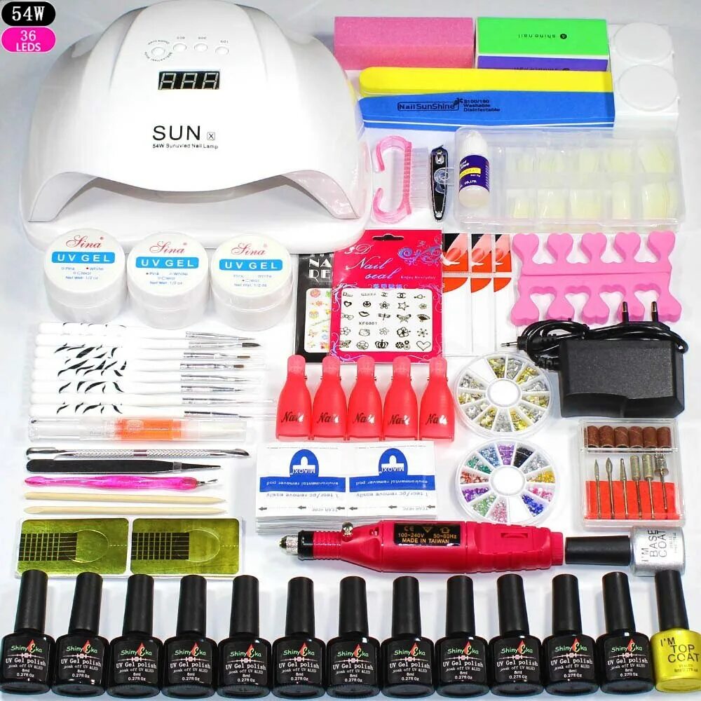 Набор для наращивания ногтей с алиэкспресс набор. Coscelia nails & tools набор для маникюра. Аппарат для наращивания ногтей uv-36. Набор для маникюра с лампой. Набор лампа гели.
