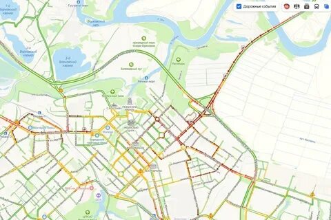 Карта рязани пробки